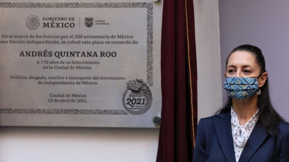 Encabeza celebración del aniversario luctuoso de Andrés Quintana Roo
