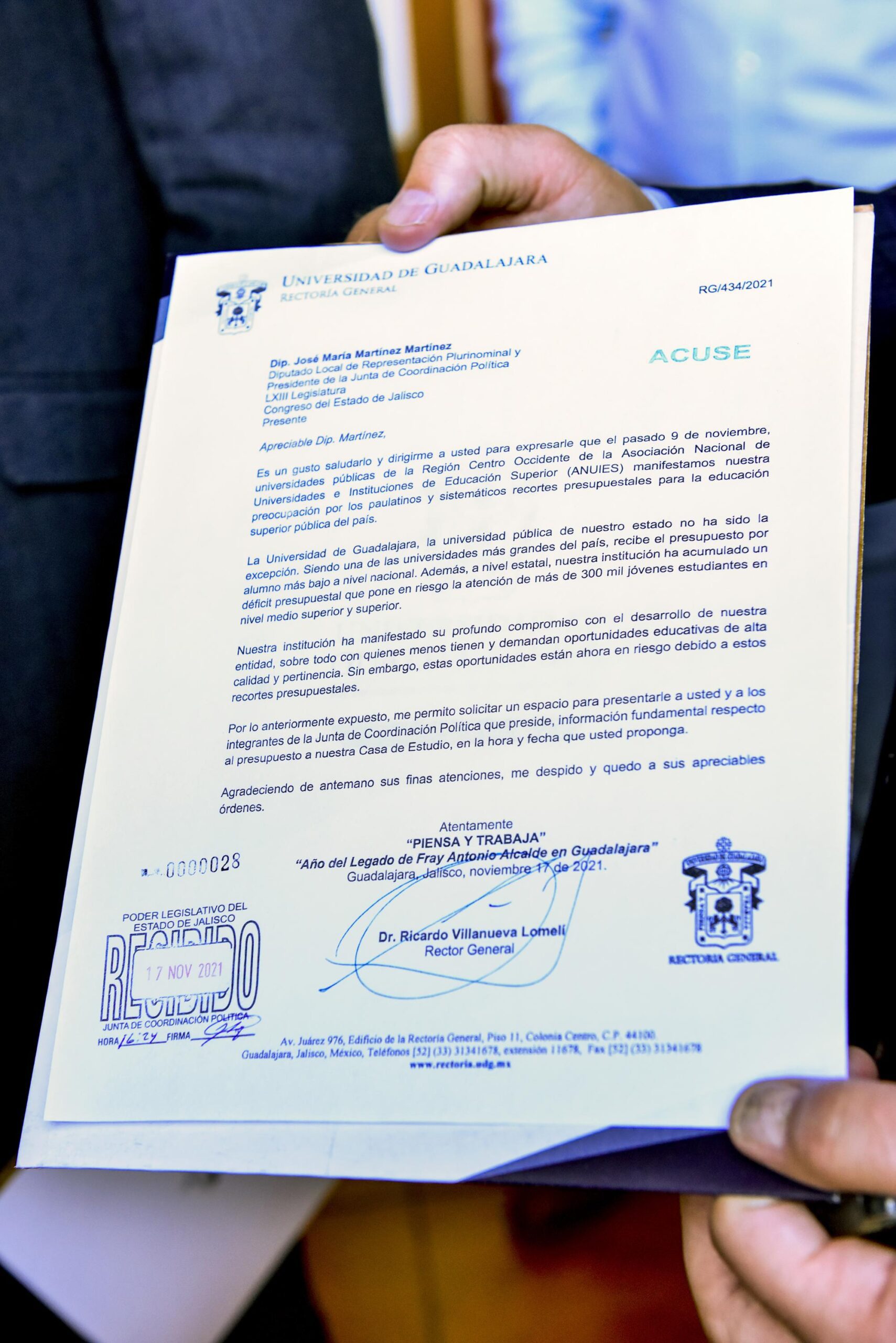 Presupuesto de UdeG no es para negocios de Raúl Padilla: Alfaro