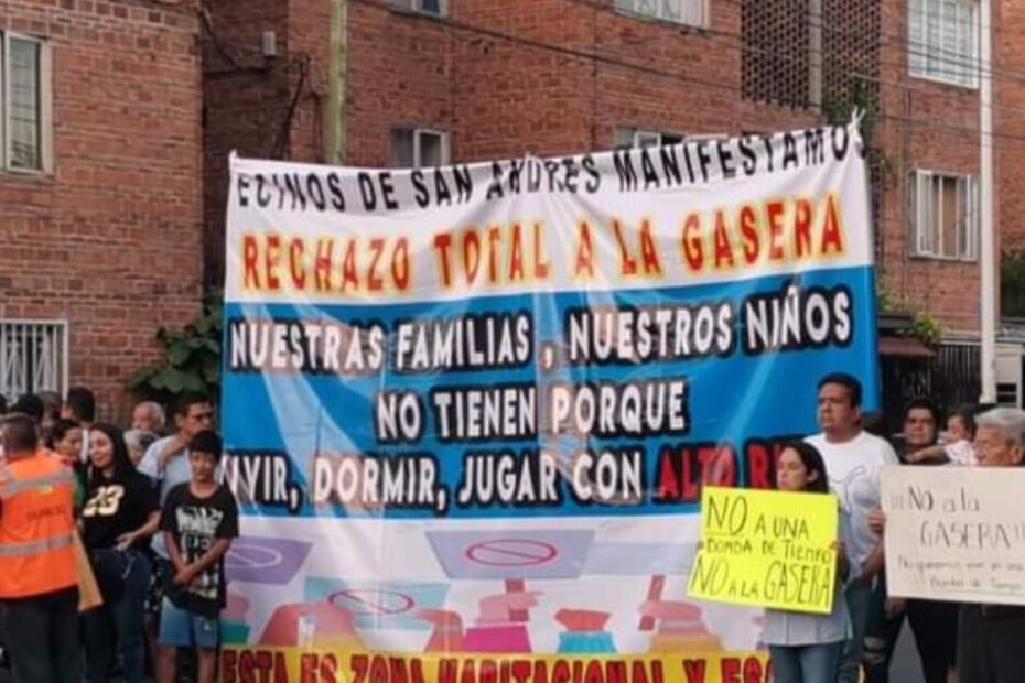 "No a La Gasera", vecinos del barrio de San Andrés se manifiestan