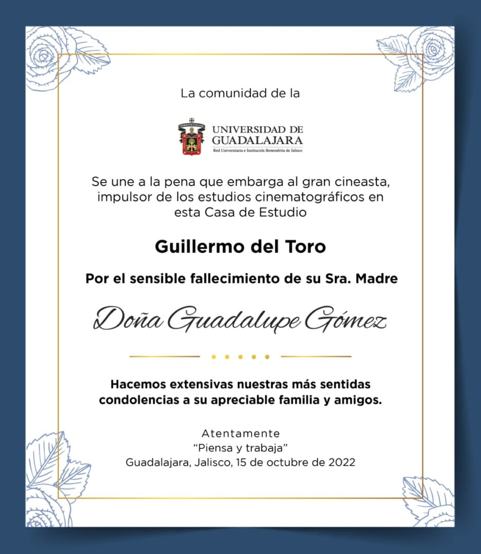 Fallece Guadalupe Gómez, actriz y madre de Guillermo del Toro