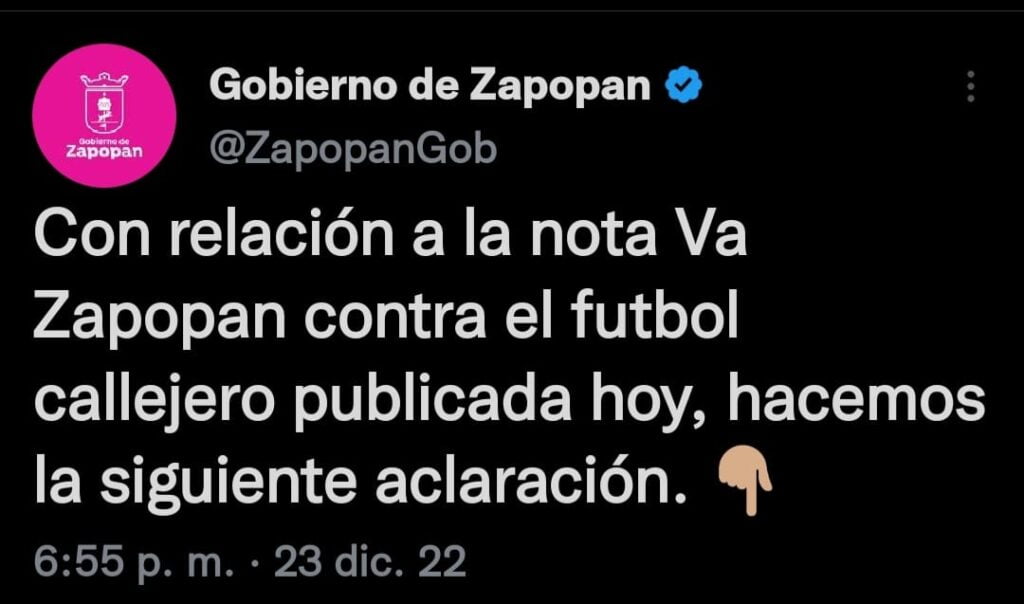 Gobierno de Zapopan corrige: no está en contra del fútbol callejero