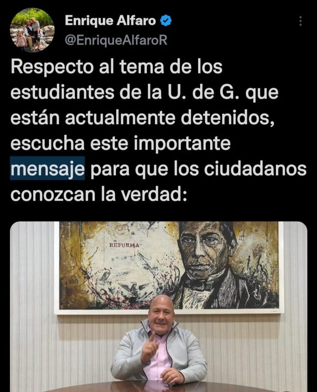 Alfaro pide que estudiantes lleven su proceso en libertad