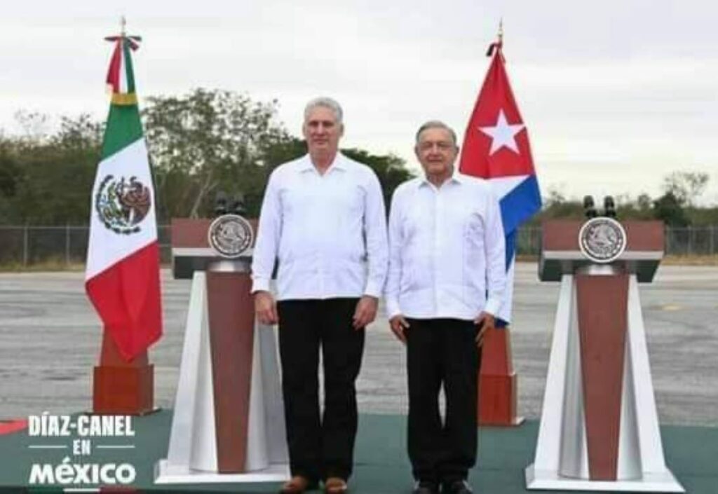 López Obrador entrega 'Orden Mexicana Águila Azteca' al presidente de Cuba Díaz-Canel