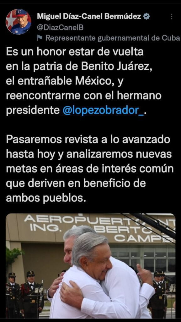 López Obrador entrega 'Orden Mexicana Águila Azteca' al presidente de Cuba Díaz-Canel
