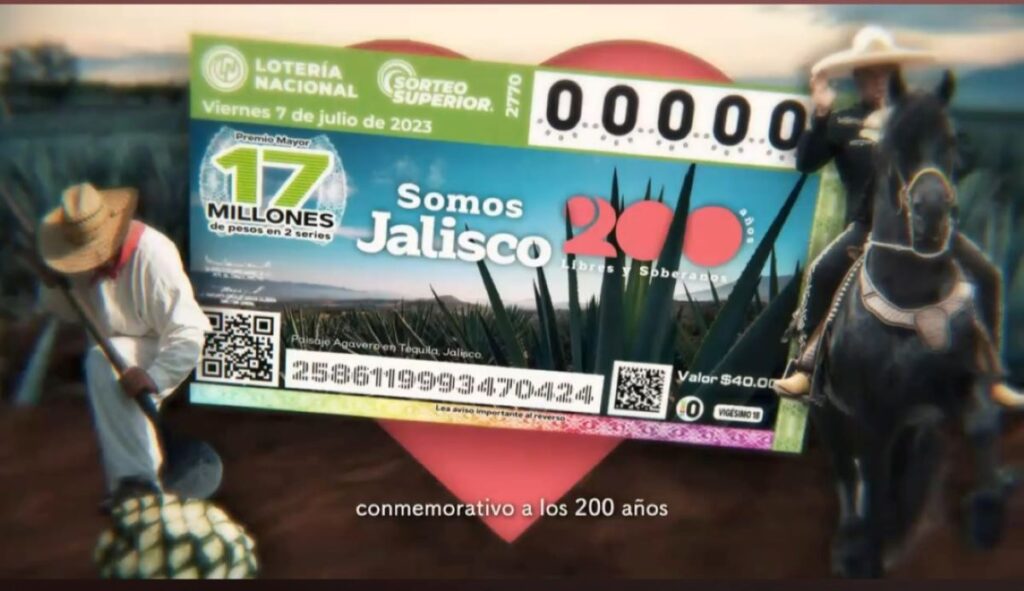 Lotería Nacional expide billete conmemorativo por los 200 años de la fundación de Jalisco