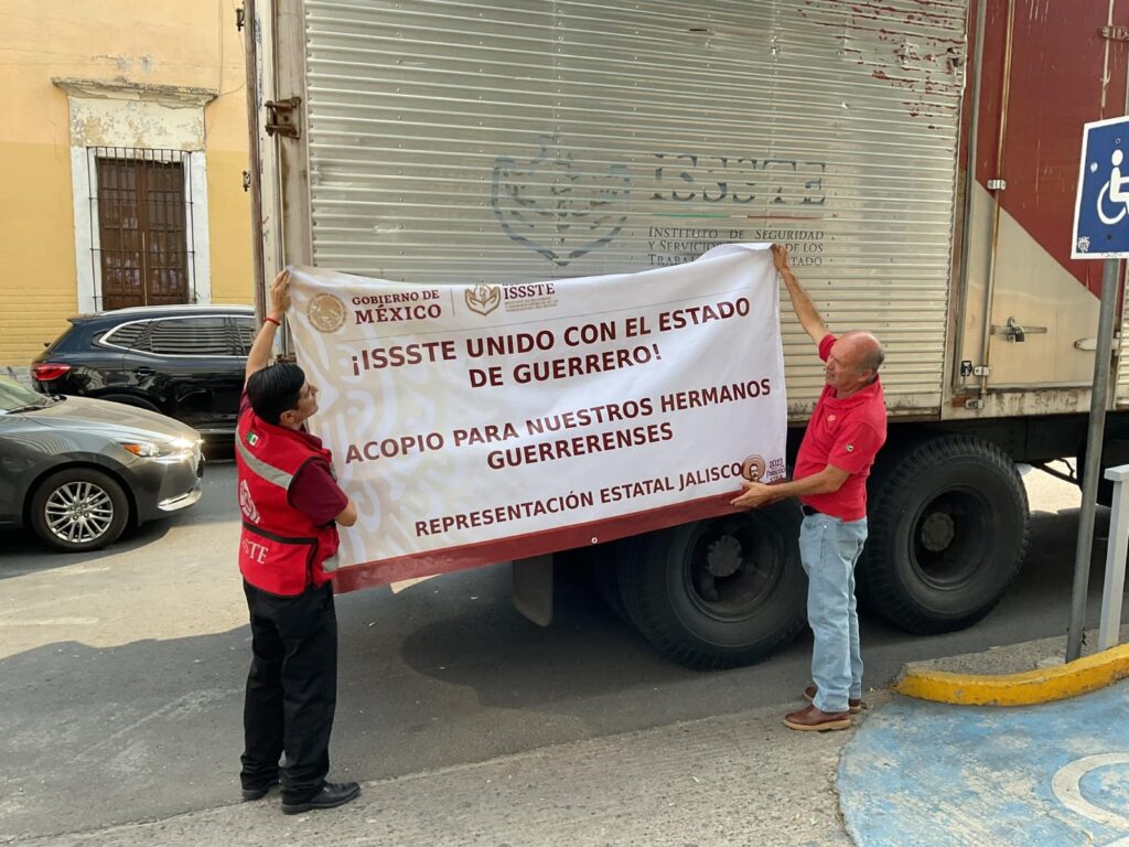 ISSSTE Jalisco envía más de dos toneladas de víveres a damnificados de Guerrero