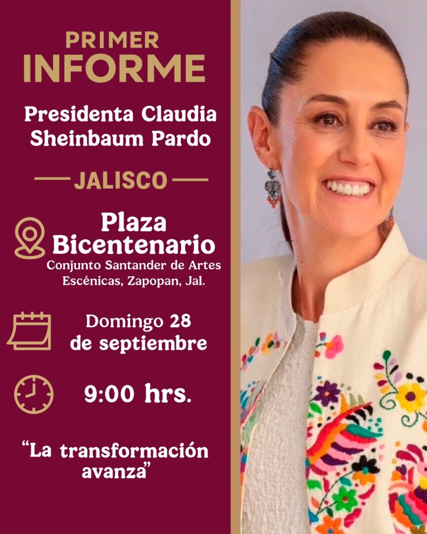 primer informe de gobierno claudia Sheinbaum Zapopan Jalisco