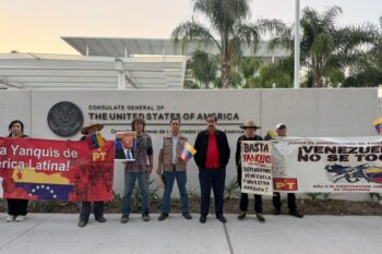 manifestación contra invasion de Venezuela
